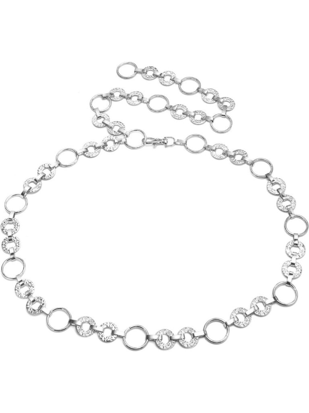 Stylish Women's Metal Hollow Circle Chain Belt for Dresses & Jeans - Versatile - Picture 5 of 6